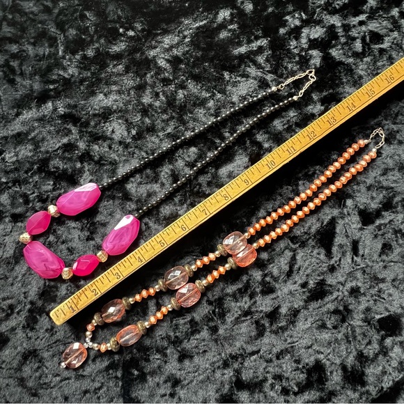 ✨ Closet Refresh - Set of 2 Beaded Statement Necklaces Boho Jewelry - Picture 7 of 7